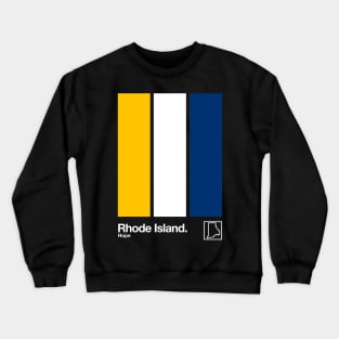 Rhode Island State Flag // Original Minimalist Artwork Poster Design Crewneck Sweatshirt